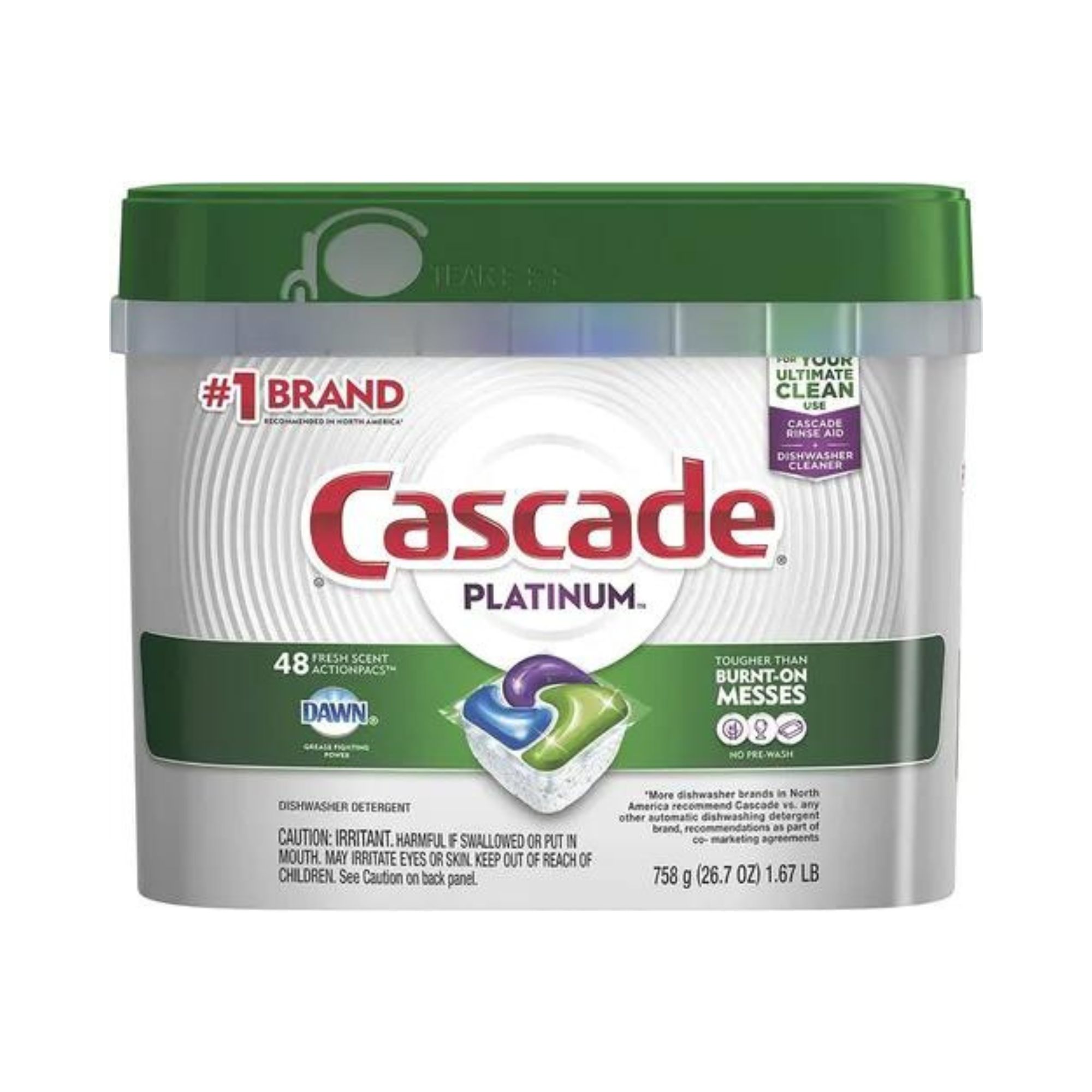 Detergente para Lavavajillas Cascade Platinum 48 Cápsulas