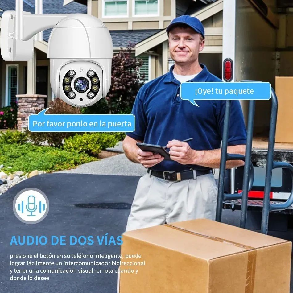 Cámara De Seguridad Wifi Ip Detección Humana Blanca