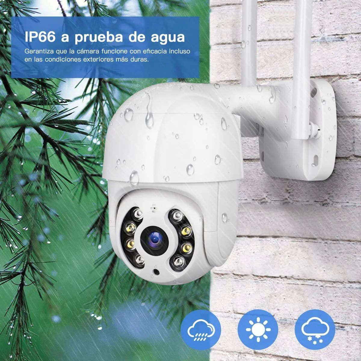 Cámara De Seguridad Wifi Ip Detección Humana Blanca