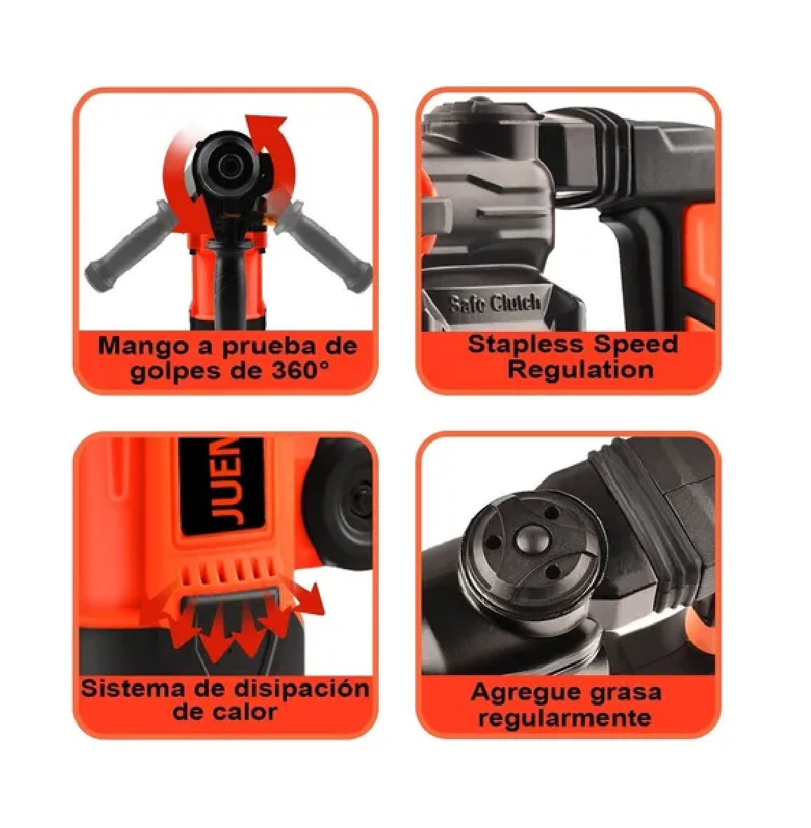 Rotomartillo Cincelador Sds-plus Perforador 1600w Estuche