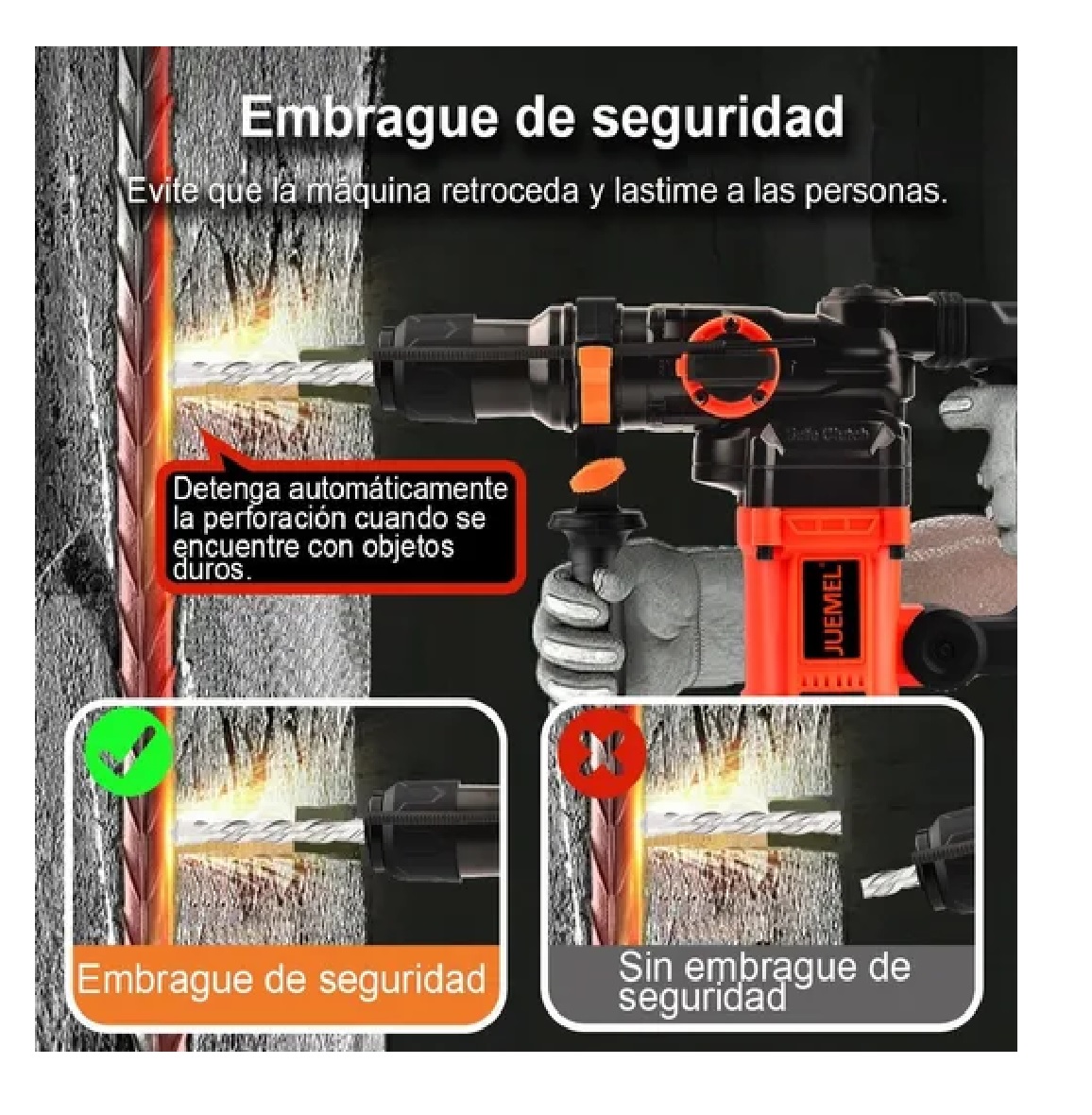 Rotomartillo Cincelador Sds-plus Perforador 1600w Estuche