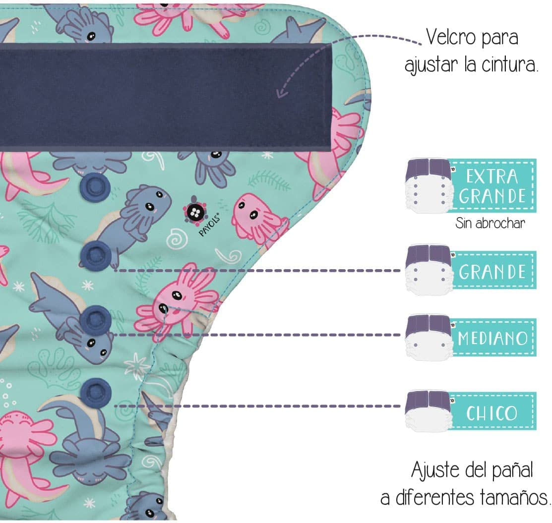 KIT 15 Todo Incluido Pañales Ecológicos de Tela Calidad Premium ! Algodón (NIÑA)