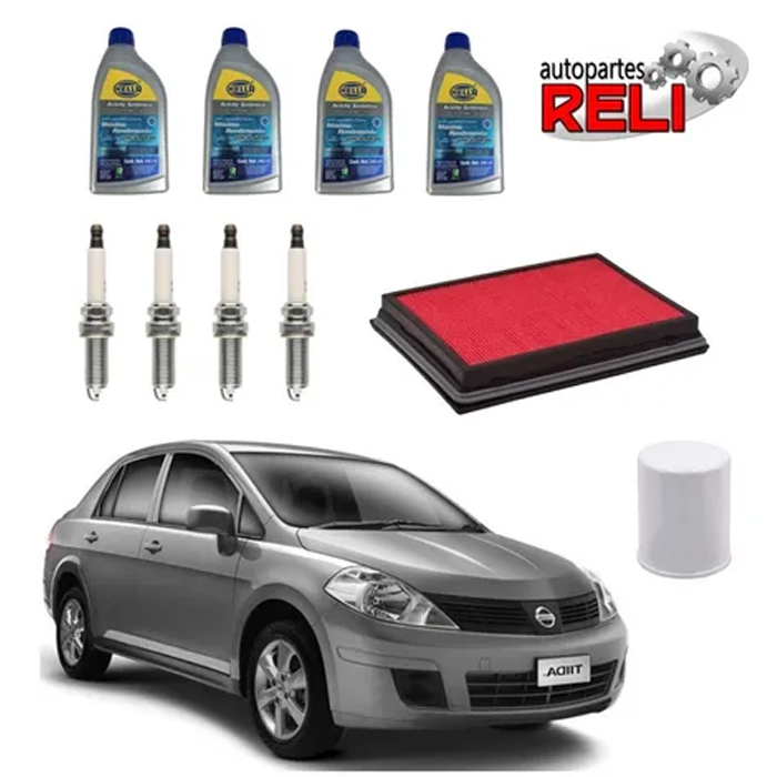 Kit Afinacion Nissan Tiida 1.8 Aceite Sintetico