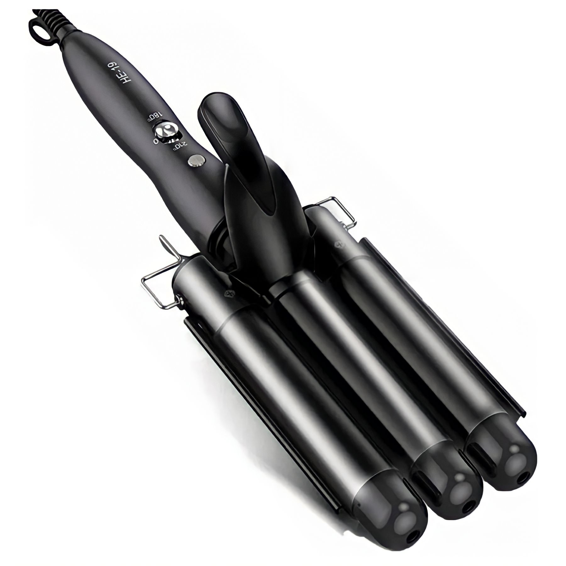 Tenaza Rizadora Cabello Para Ondas, Temperatura Ajustable Negra