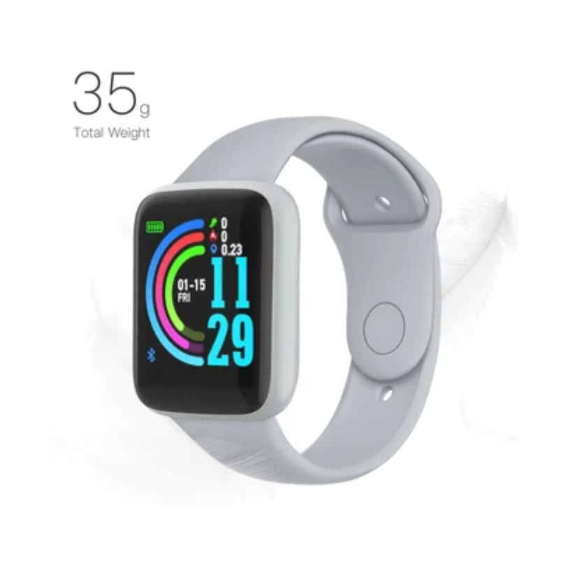 Smartwatch Reloj Inteligente D20 Y68 Gris Reloj Inteligente Bluetooth Contra Agua 