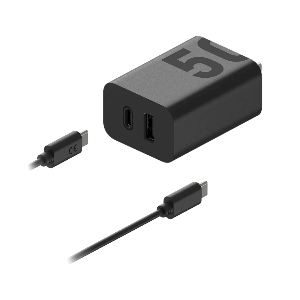 Cargador de Pared Turbo Power 50w + Cable TC2 1M 2022 Motorola Original