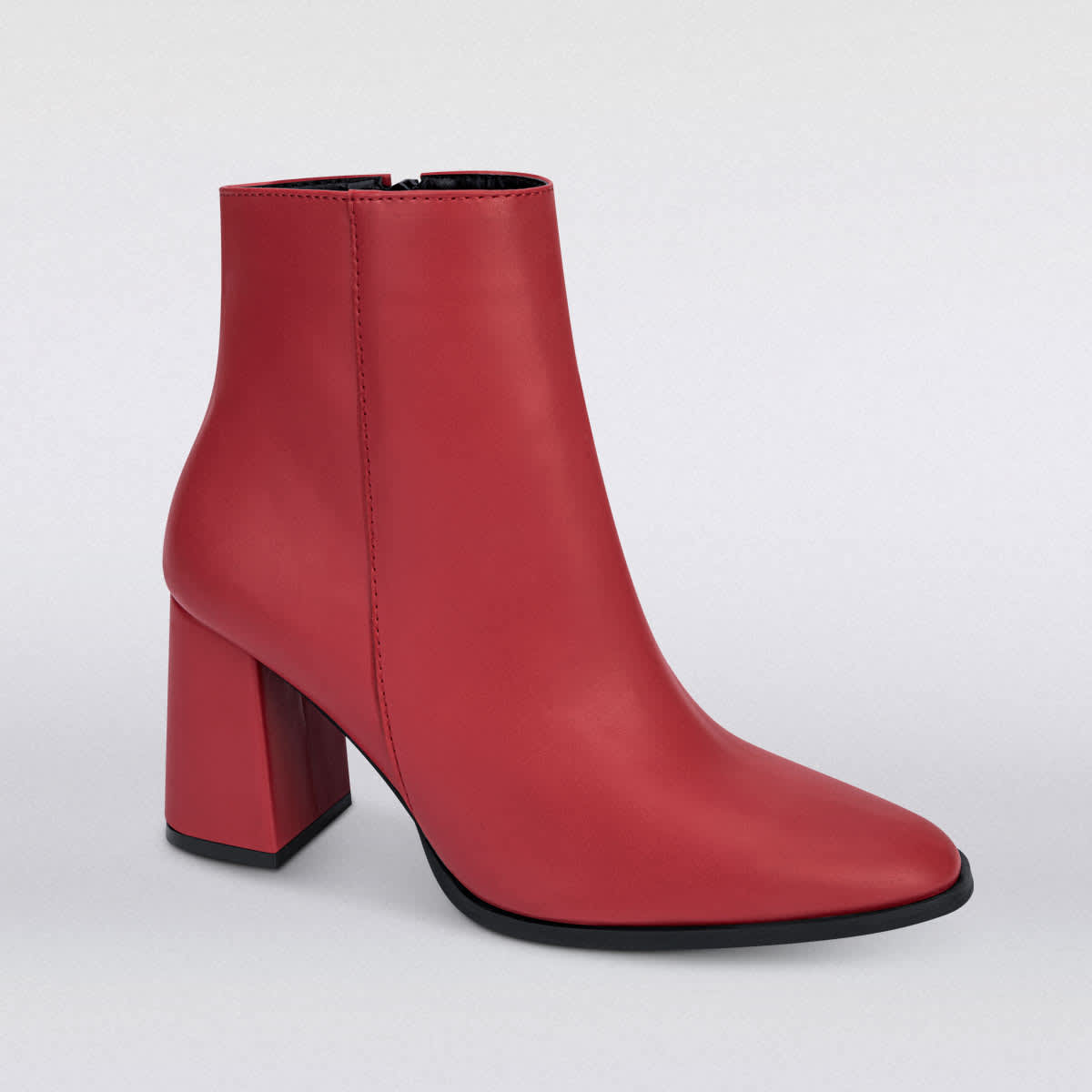 Botas de vestir para mujer con tacón ancho, color rojo, marca Yaeli, mod. 1056184