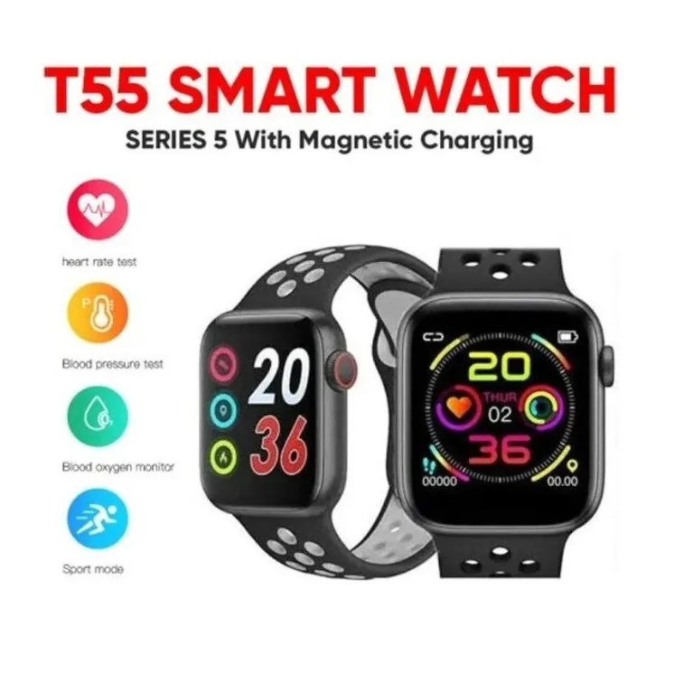 Smartwatch Reloj Inteligente T55 Negro Bluetooth Llamadas Mensajes Android Ios iPhone