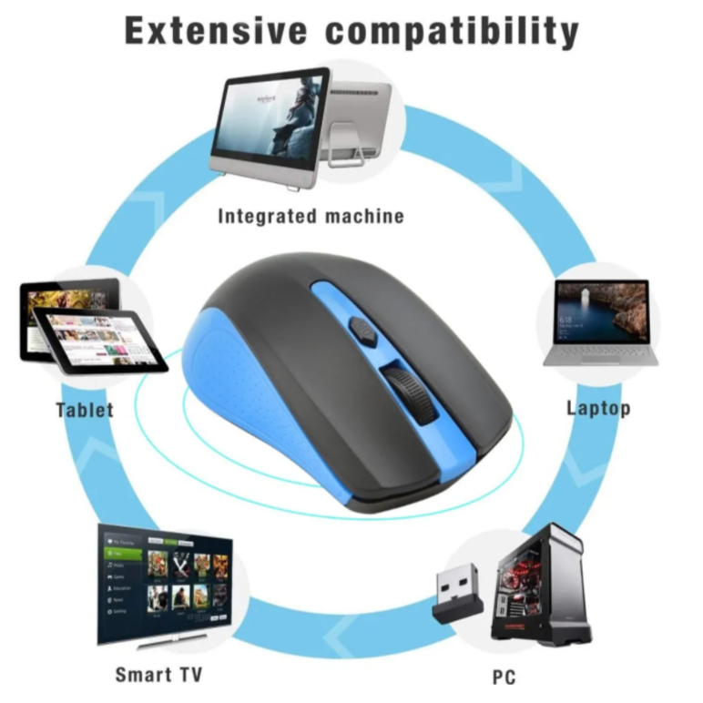 Mouse Inalámbrico S8 Rojo Carga De Baterías 2.4 GHZ