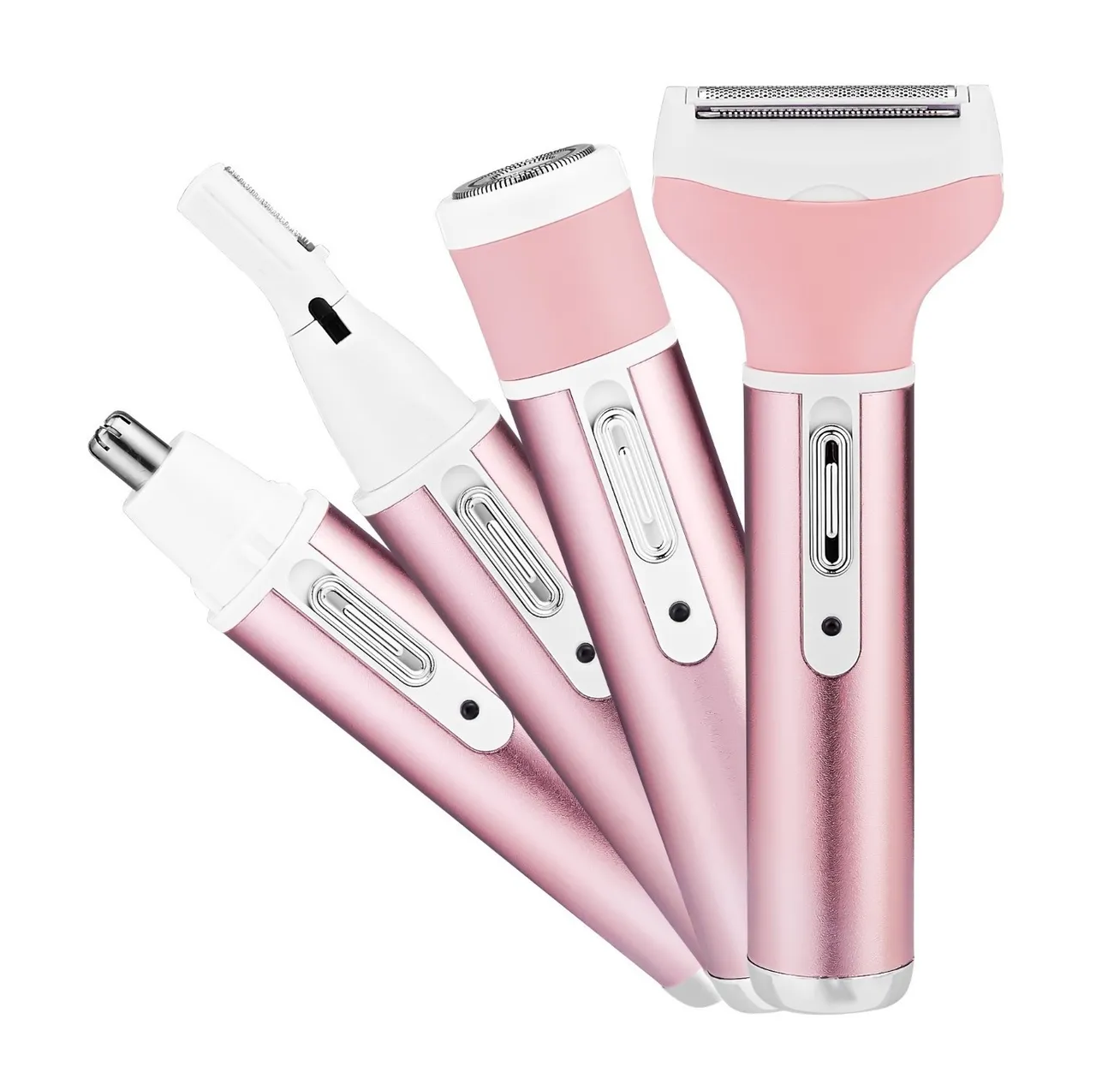 Kit Depilador Eléctrico 4 En 1 Resistente Al Agua Rosa