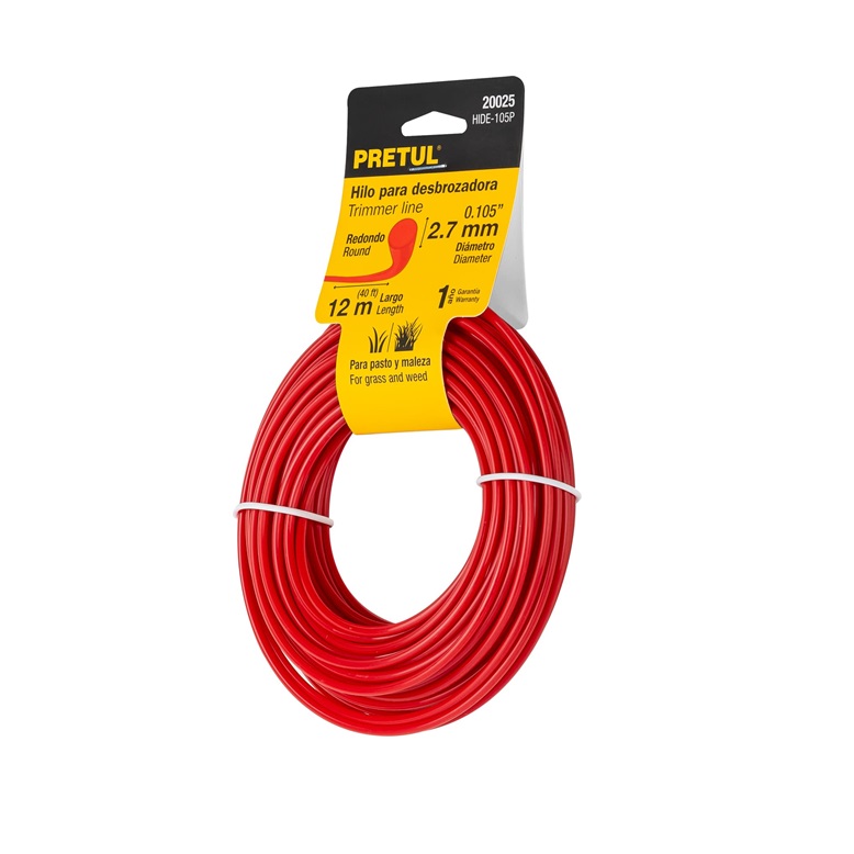Rollo de hilo para desbrozadora, 2.7 mm x 12 m, Pretul