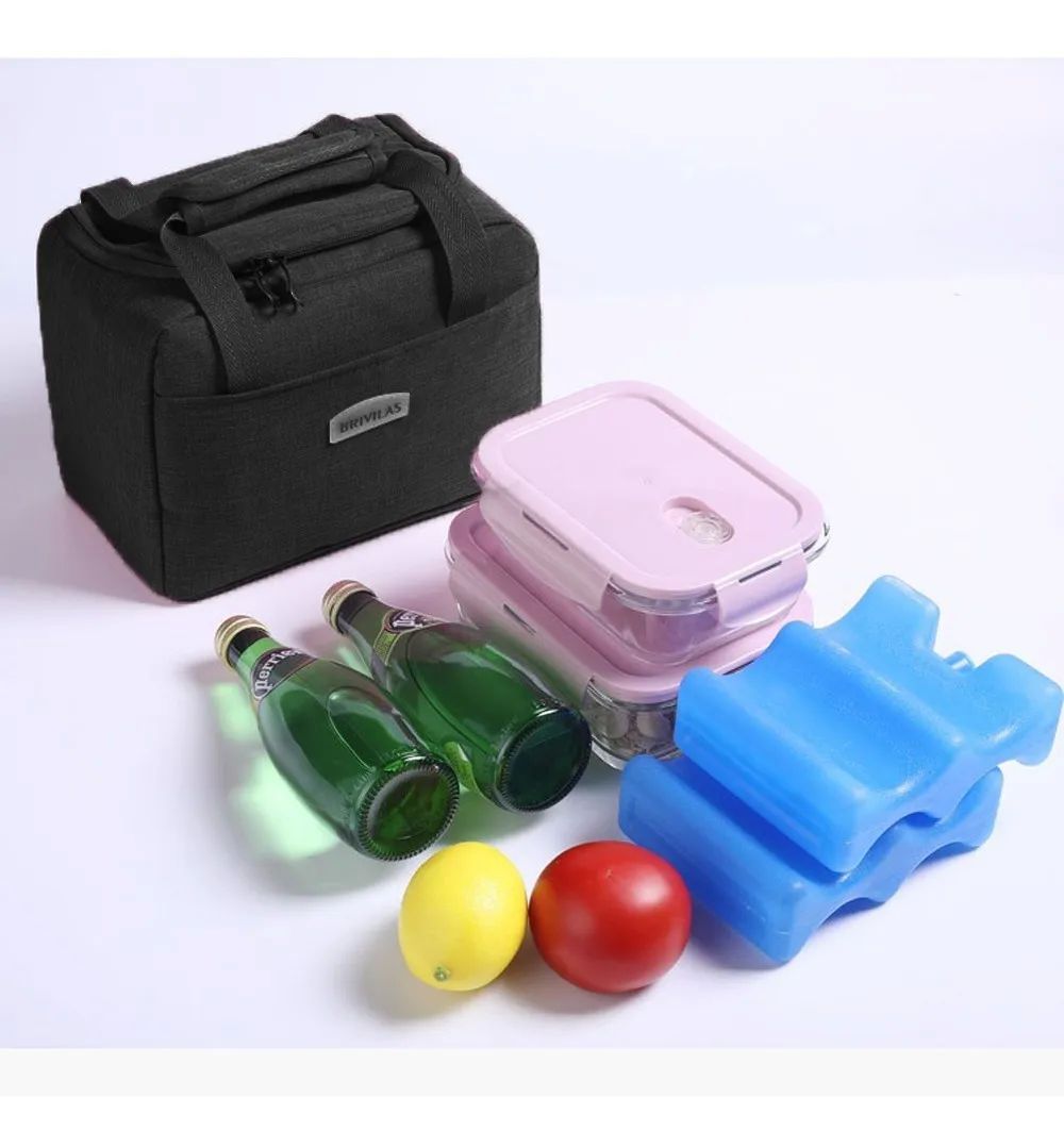 Lonchera Térmica Portátil De Gran Capacidad Negra