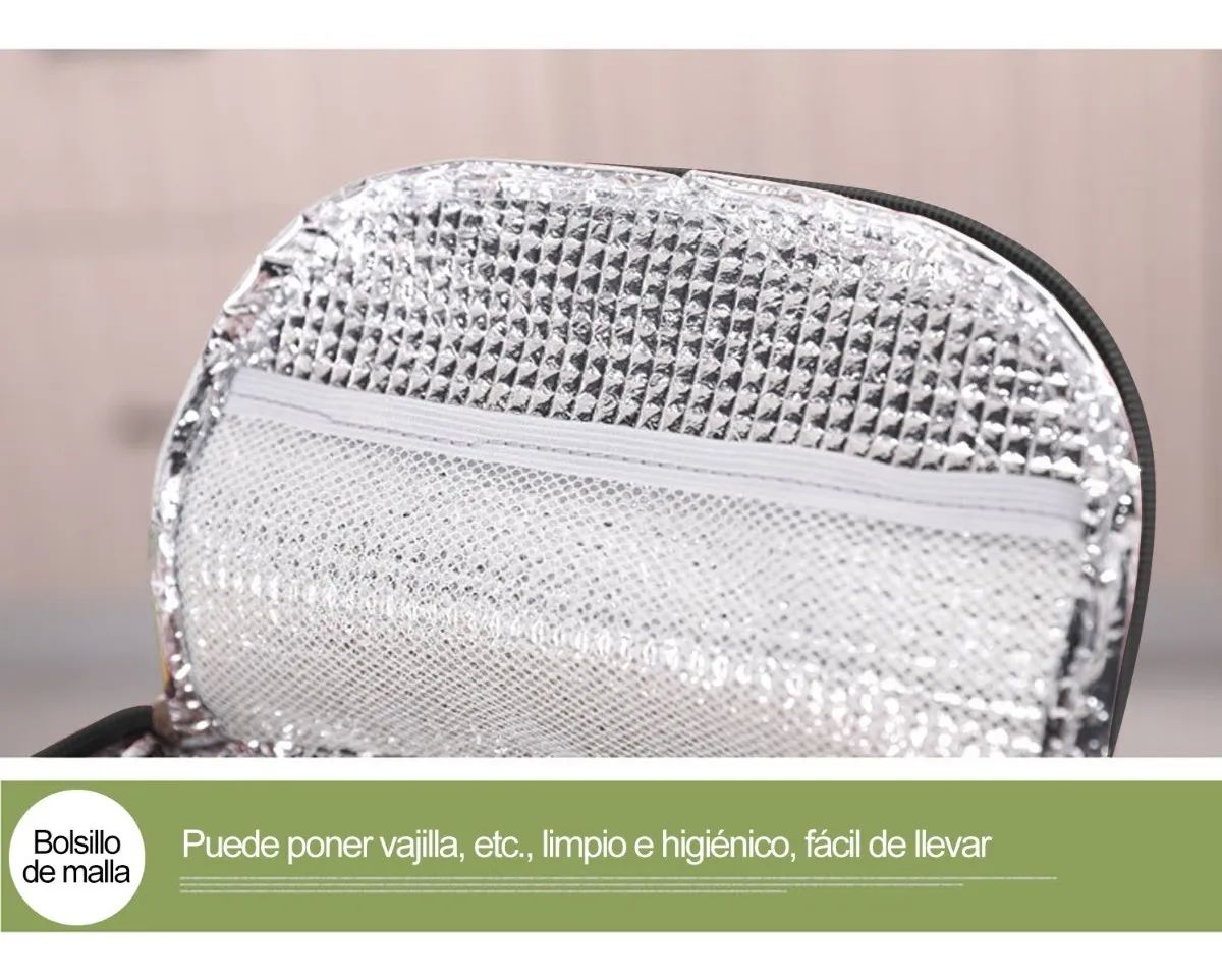 Lonchera Térmica Portátil De Gran Capacidad Negra