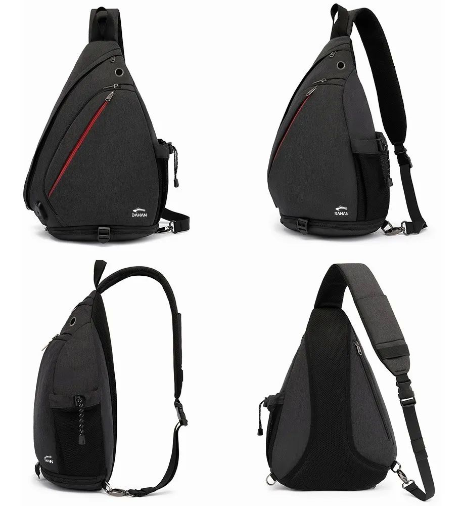 Pechera Mochila Impermeable Negra para Caballero