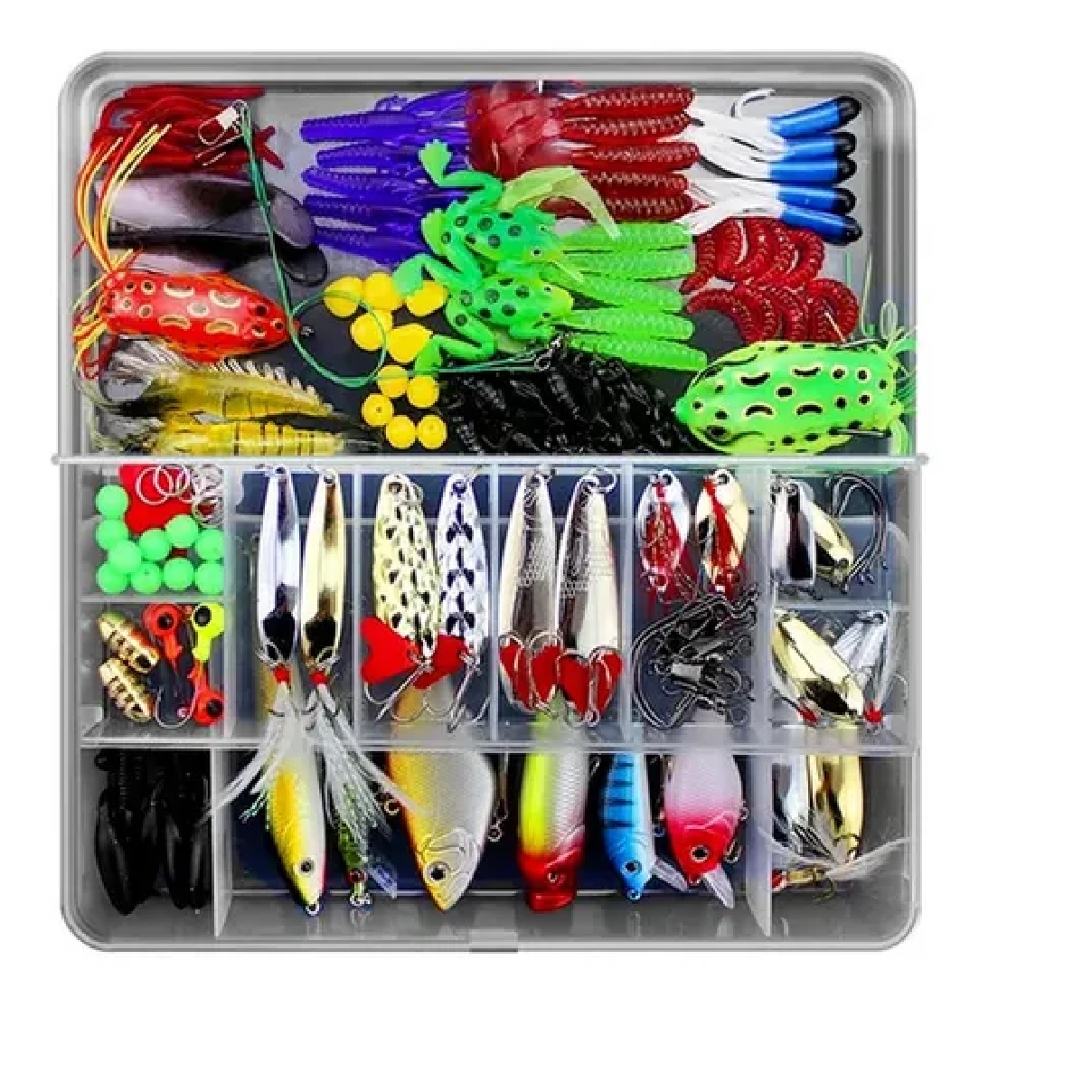 Juego de Señuelos Para Pesca De Río En Estuche.