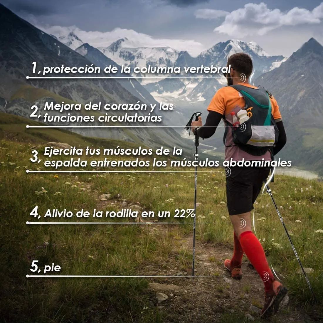 Bastones De Senderismo Plegables 2 Piezas