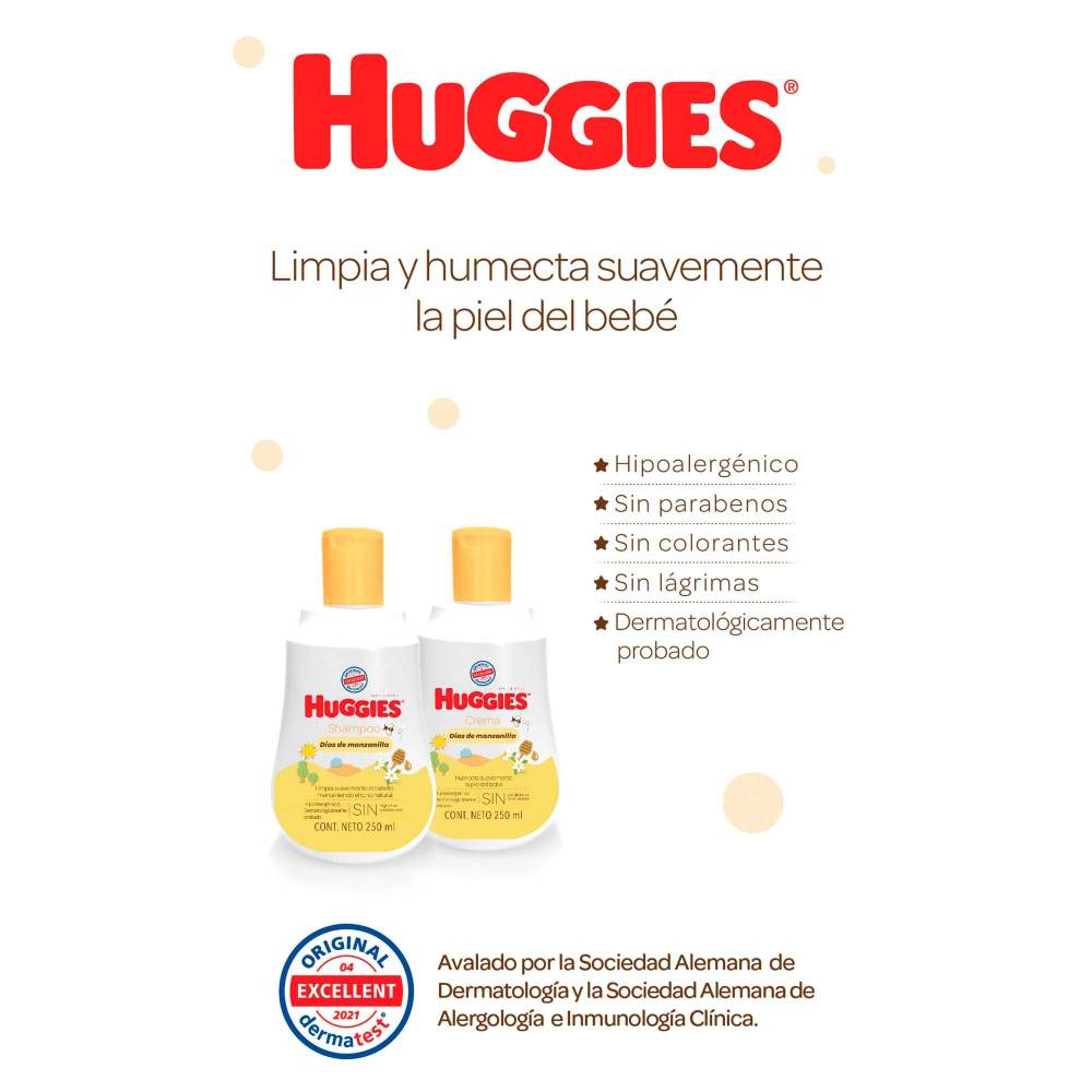 Combo 44 Pañales + 2 Toallitas + Shampoo+ Crema Huggies Recien Nacido - Baby Set