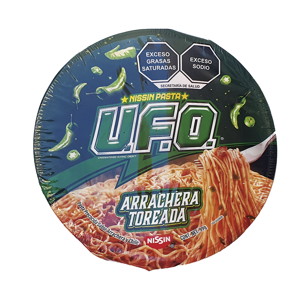 Pasta Ufo Arrachera Toreada Fideos Instantaneos Noodles 99gr