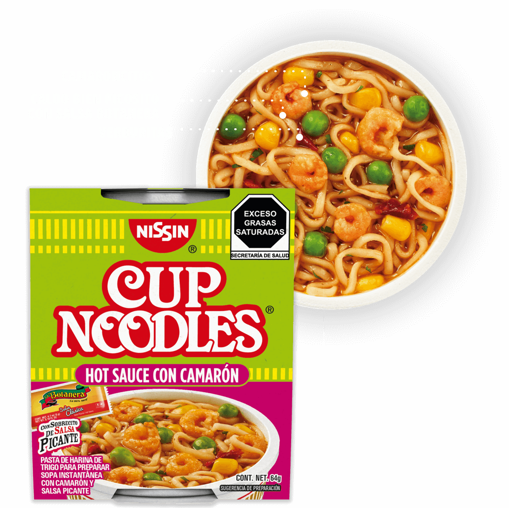 Sopa Instantánea Nissin Hot Sauce Camarón 64g