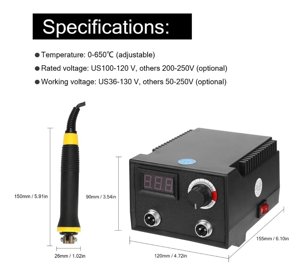 Cautin Pirograbador Puntas Temperatura Ajustable Madera 100w