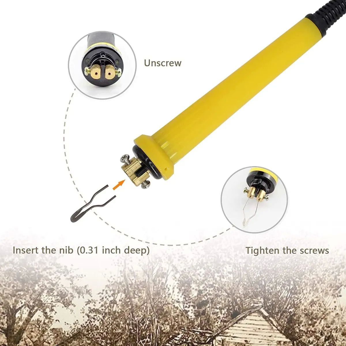 Cautin Pirograbador Puntas Temperatura Ajustable Madera 100w