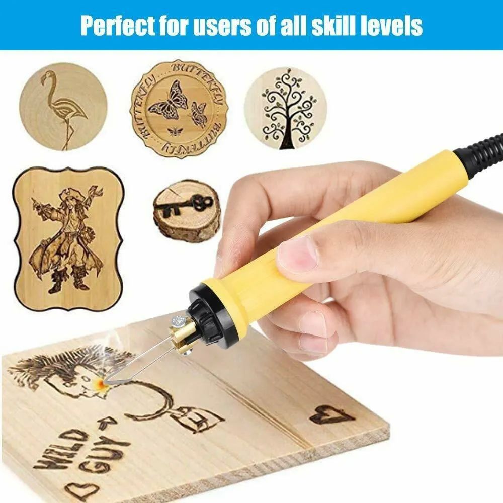 Cautin Pirograbador Puntas Temperatura Ajustable Madera 100w
