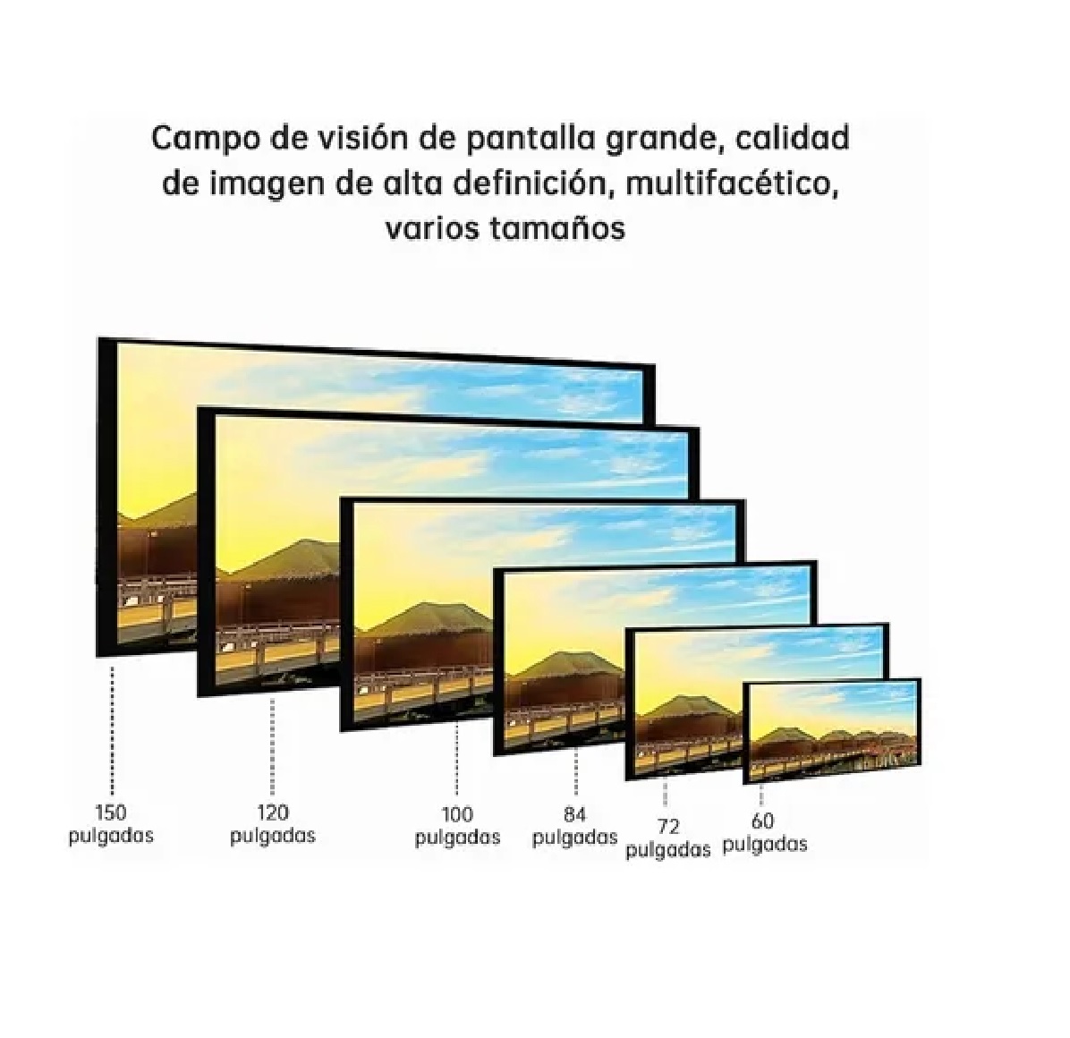 Pantalla De Proyección De 60 Pulgadas 16:9 Hd Sin Arrugas