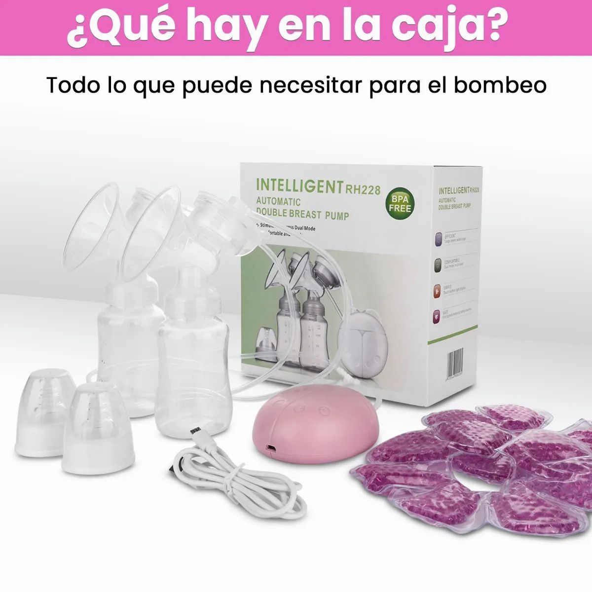 Extractor De Leche Malubero Eléctrico Sacaleche Color Blanco