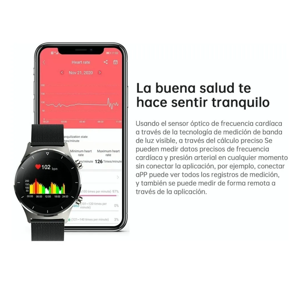 Smartwatch Reloj Inteligente E13 Blanco Agua Reloj Inteligente Bluetooth Sim Android Ios iPhone