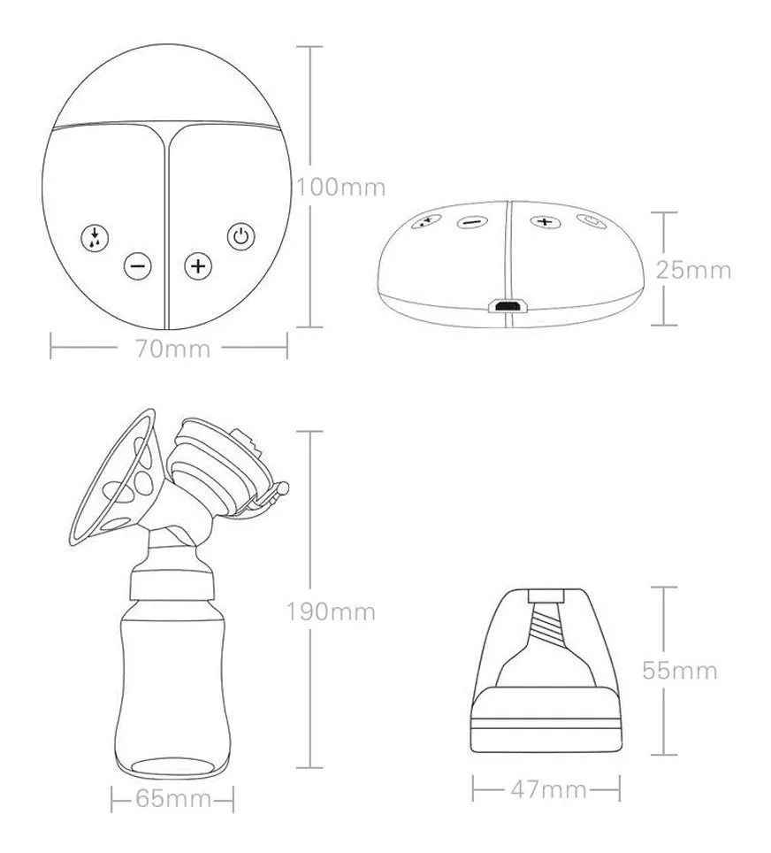 Extractor Leche Electrico Materna Transparente