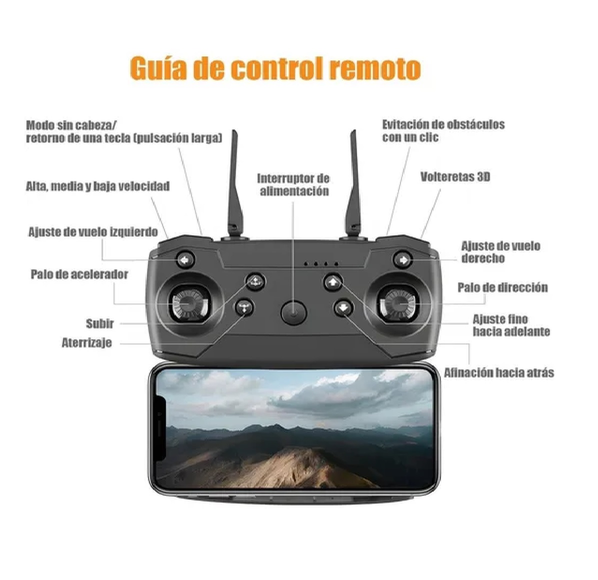 Minidron Pro Recargable 4k Con Cámara Doble Y 2 Baterías