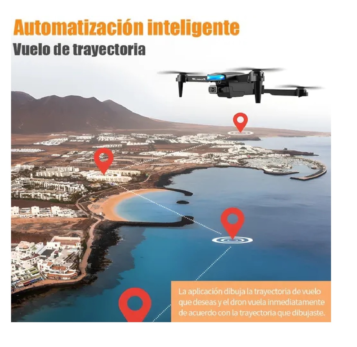 Minidron Pro Recargable 4k Con Cámara Doble Y 2 Baterías