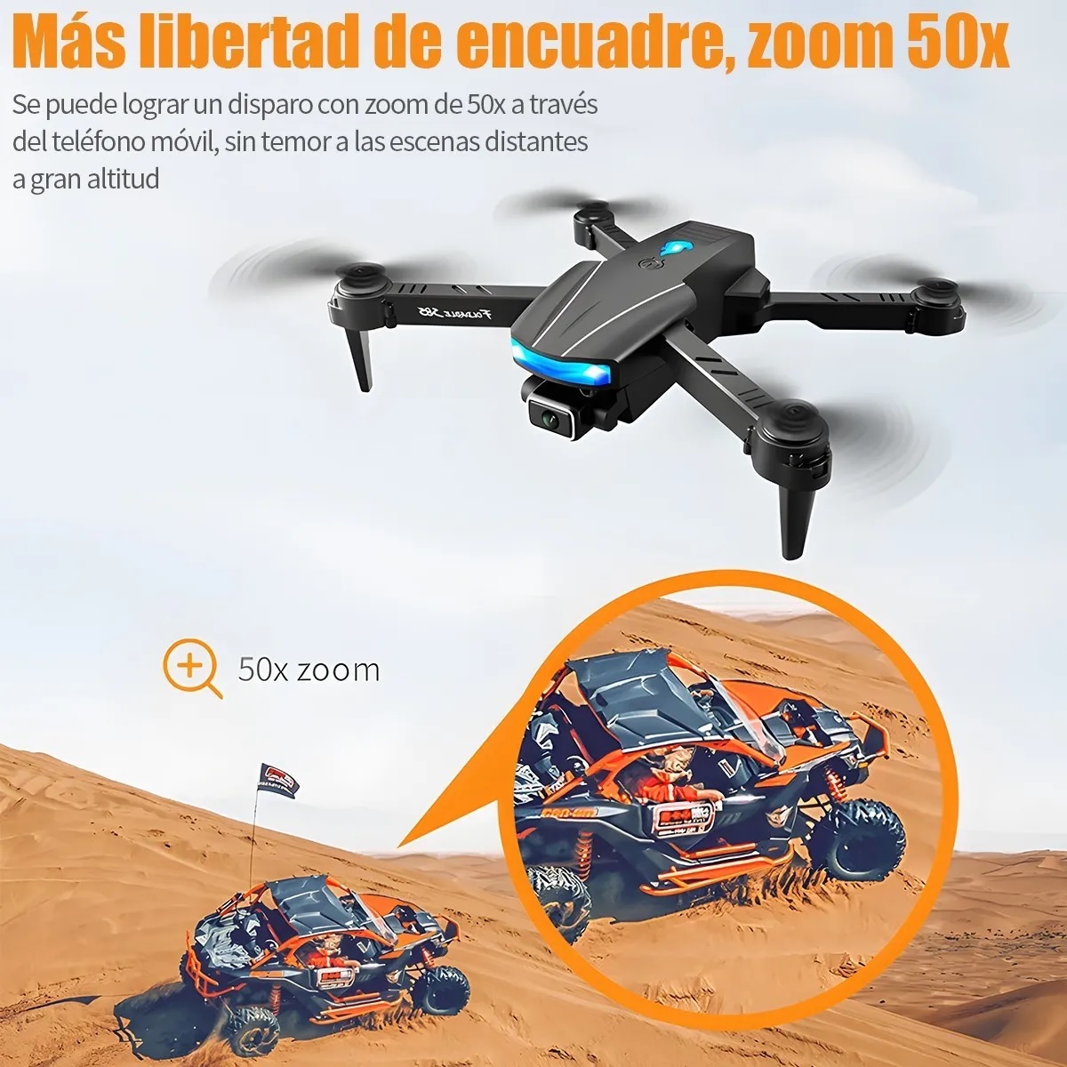 Minidron Pro Recargable 4k Con Cámara Doble Y 2 Baterías
