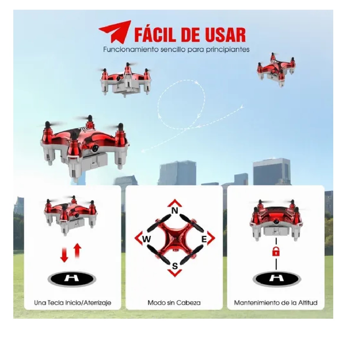Mini Drone Para Niños Principiantes 2.4ghz Rc