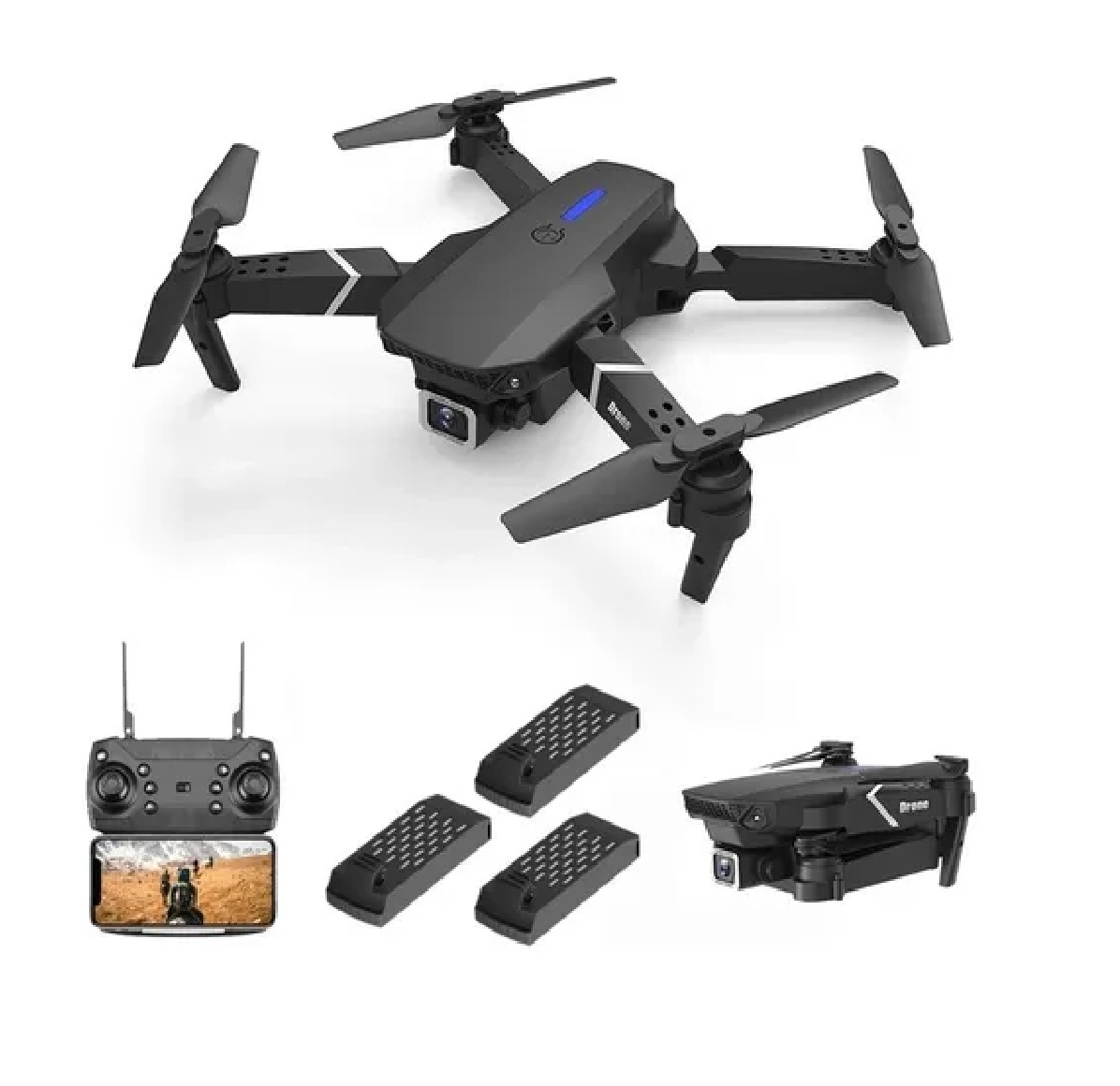 Dron Profesional Con Cámara Hd De 1080p Wifi Negro