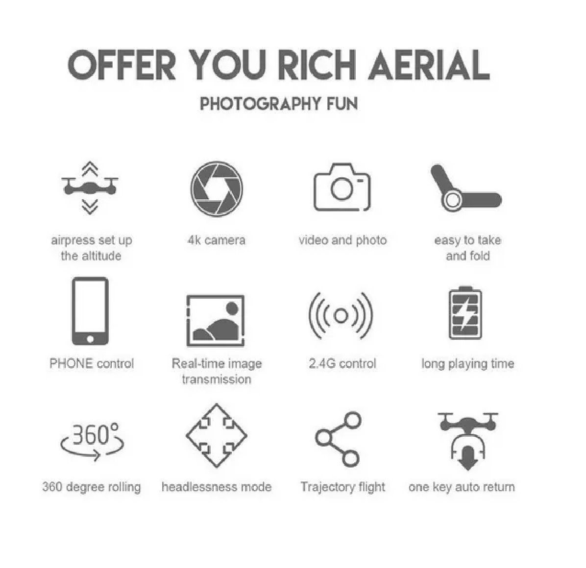 Dron Profesional Con Cámara Hd De 1080p Wifi Negro