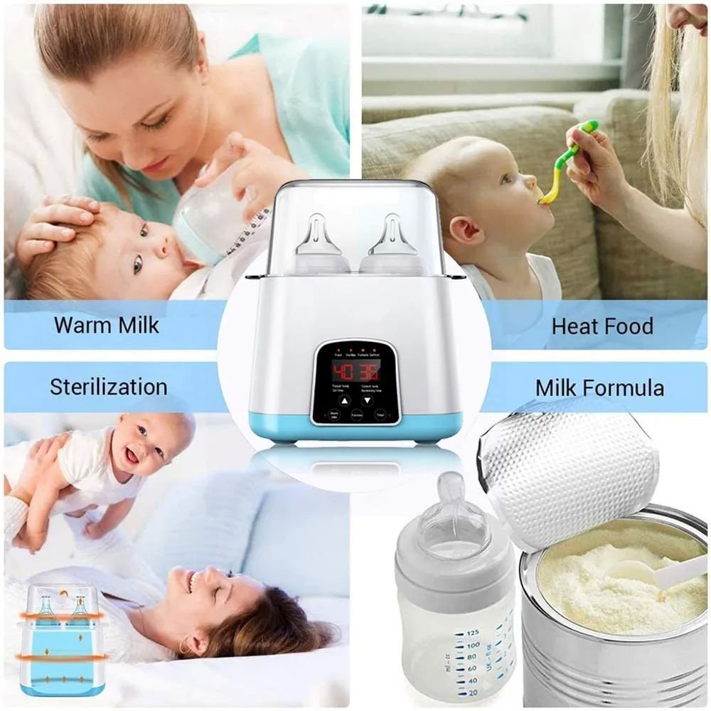 HAUTURE Calentador de biberones, calentador rápido 2 en 1 para leche  materna y fórmula, calienta la leche del bebé a la temperatura corporal en
