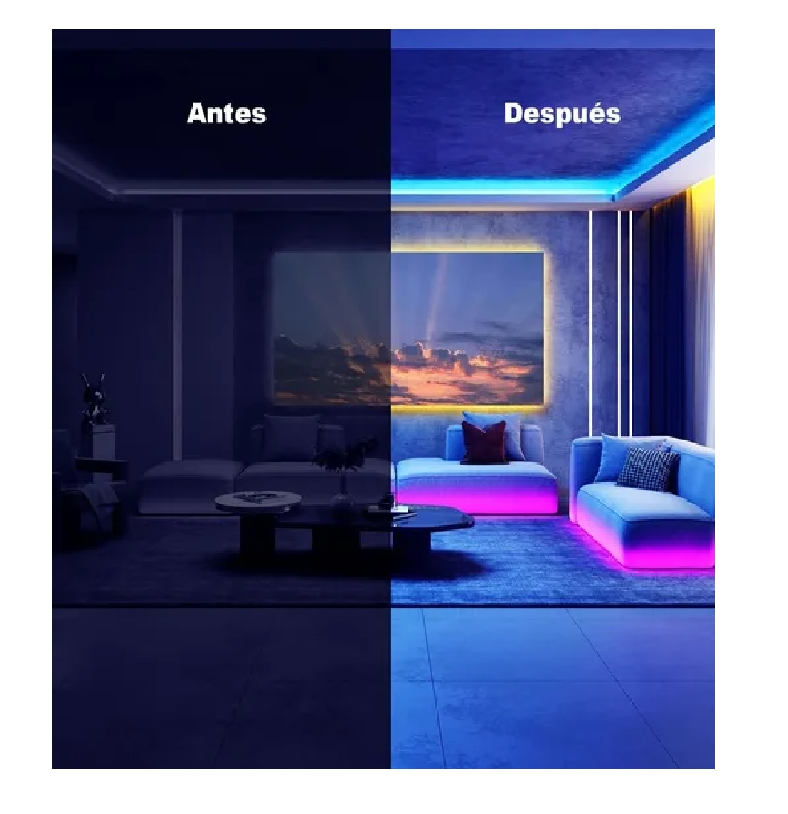 Tira De Luces Led Rgb De 20 M Multicolor Con Bluetooth