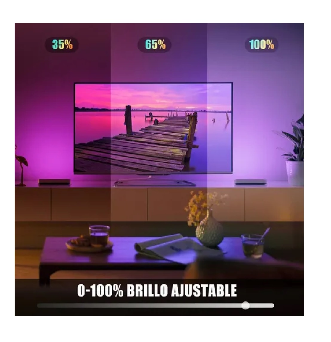 Tira De Luces Led App Bluetooth Control (2x10m) RGB