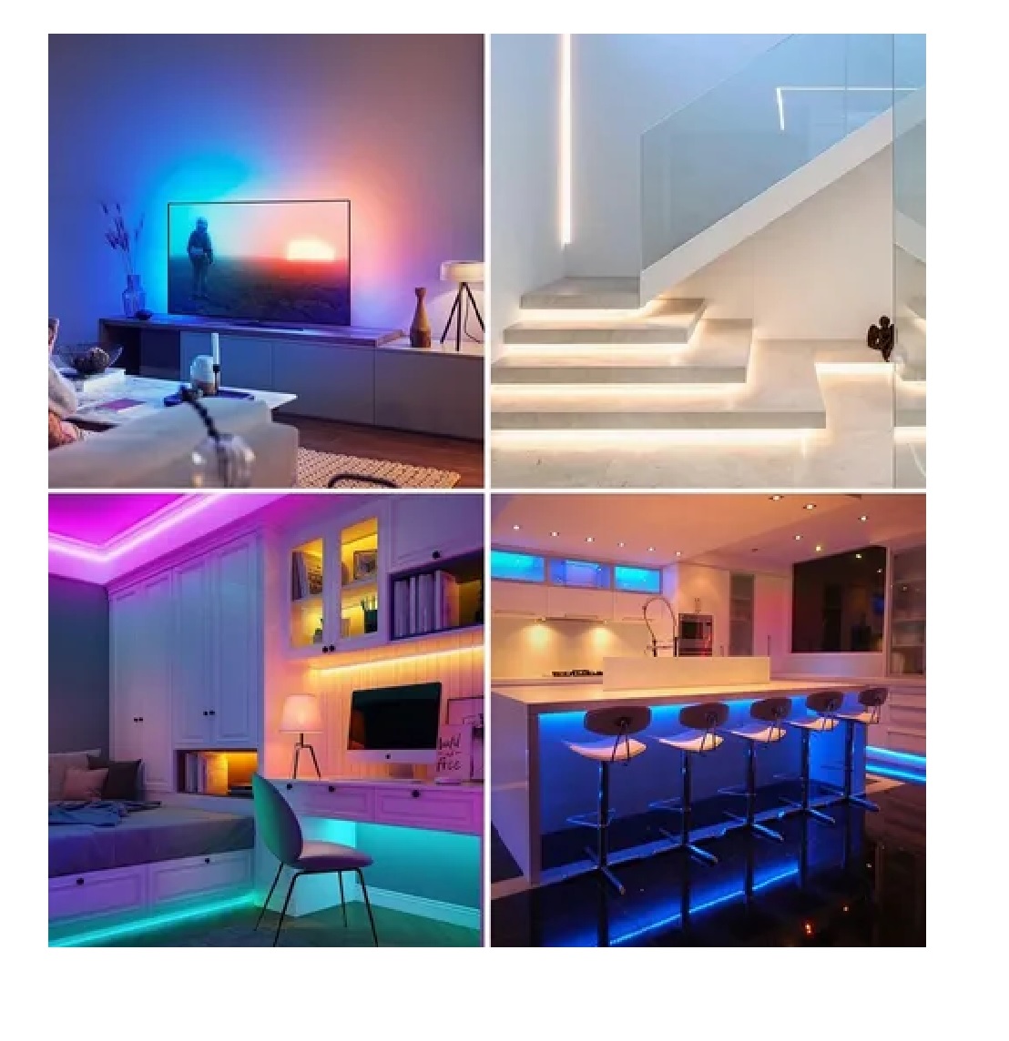 Tira De Luces Led App Bluetooth Control (2x10m) RGB