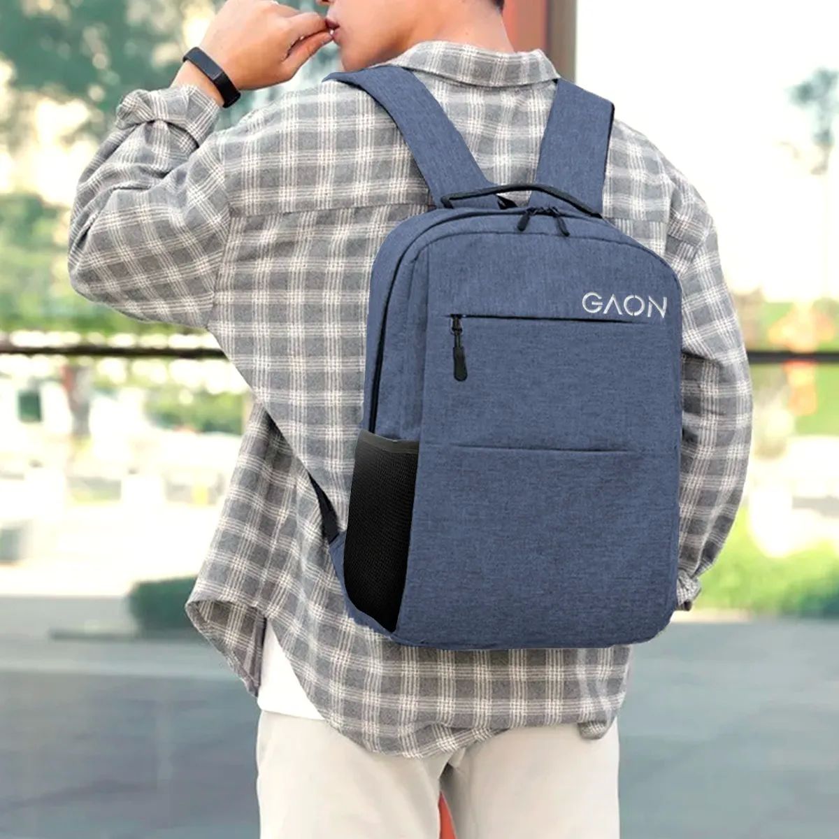 MOCHILA ESCOLAR BOLSA BANDOLERA BACKPACK DE HOMBRE Y MUJER AZUL