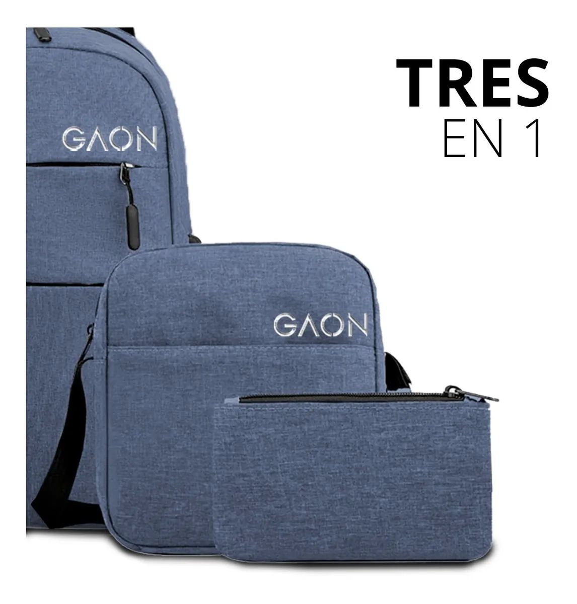 MOCHILA ESCOLAR BOLSA BANDOLERA BACKPACK DE HOMBRE Y MUJER AZUL