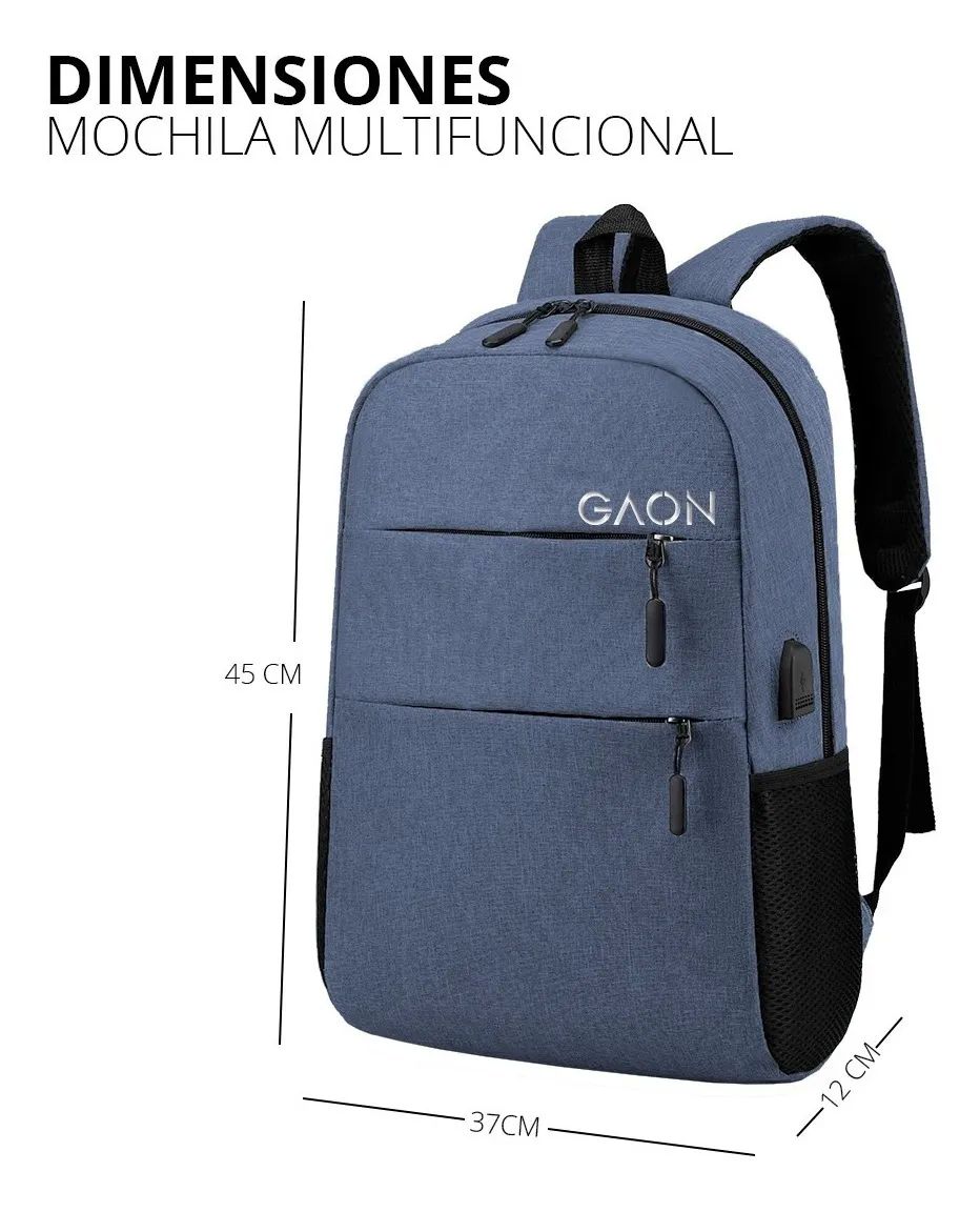 MOCHILA ESCOLAR BOLSA BANDOLERA BACKPACK DE HOMBRE Y MUJER AZUL
