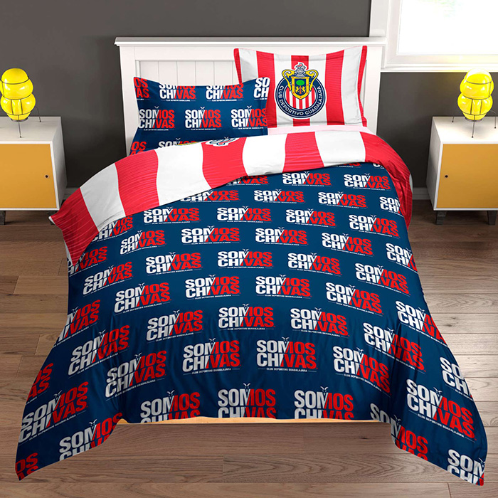 Set de Edredón Reversible Matrimonial Chivas FC Providencia