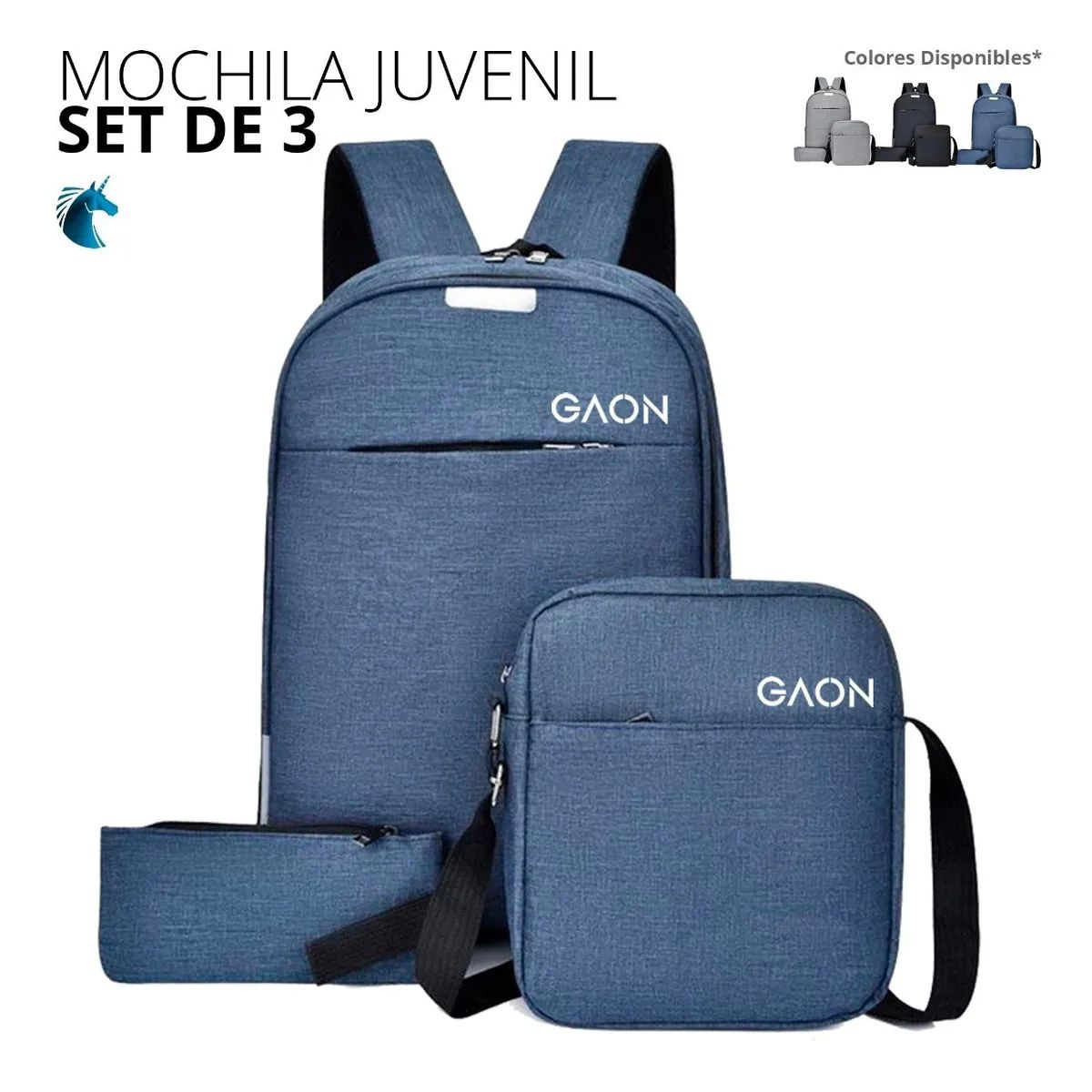 Mochila Escolar Laptop Casual Back Pack Usb Hombre Y Mujer Azul