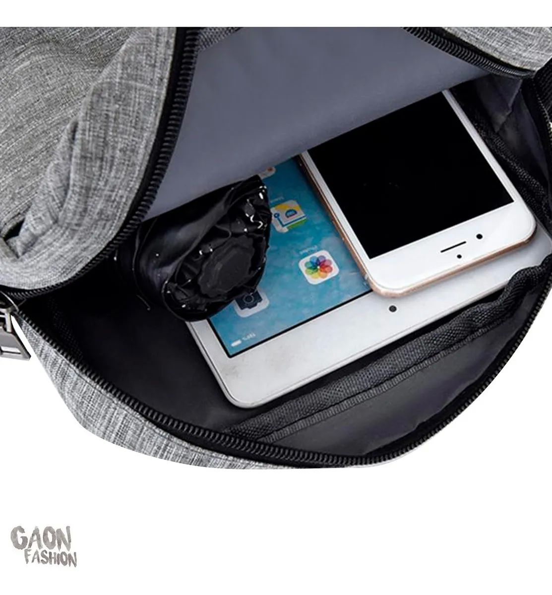 Mochila Escolar Laptop Casual Back Pack Usb Hombre Y Mujer Gris