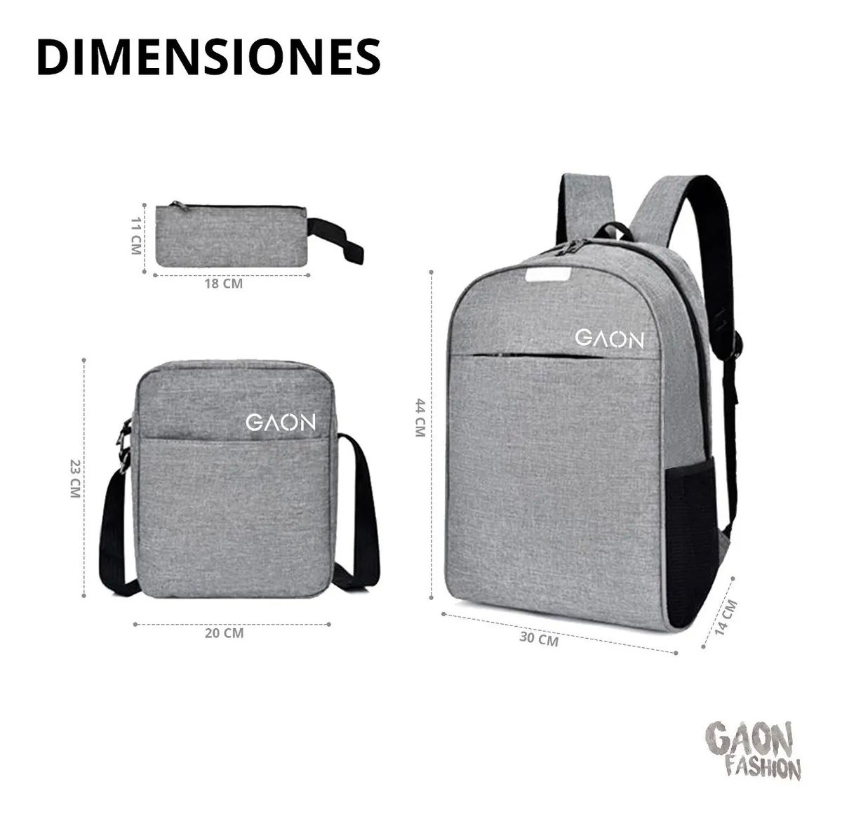 Mochila Escolar Laptop Casual Back Pack Usb Hombre Y Mujer Gris