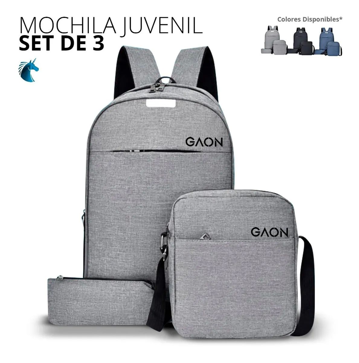Mochila Escolar Laptop Casual Back Pack Usb Hombre Y Mujer Gris