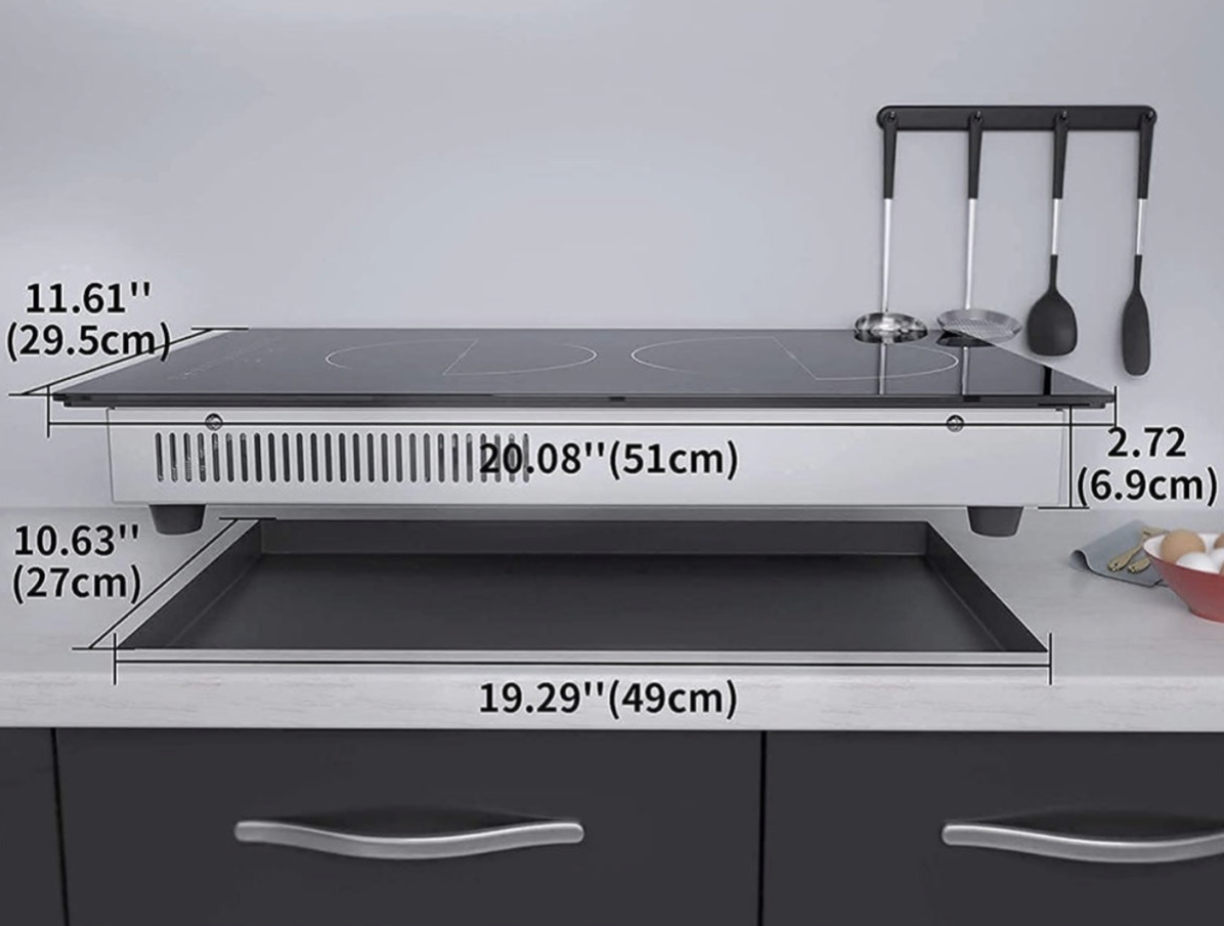 Parrilla Eléctrica de Inducción LI2V de 2 Quemadores, Potente y de Bajo Consumo, 110-127v