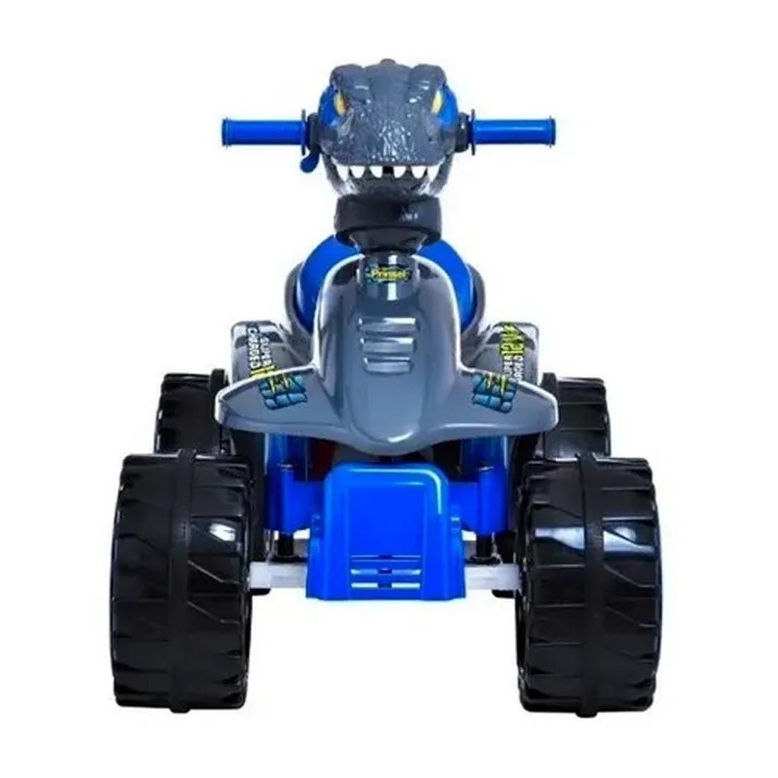 Moto Electrica Prinsel Mini Quad Dinosaurio Raptor Blue 12V.